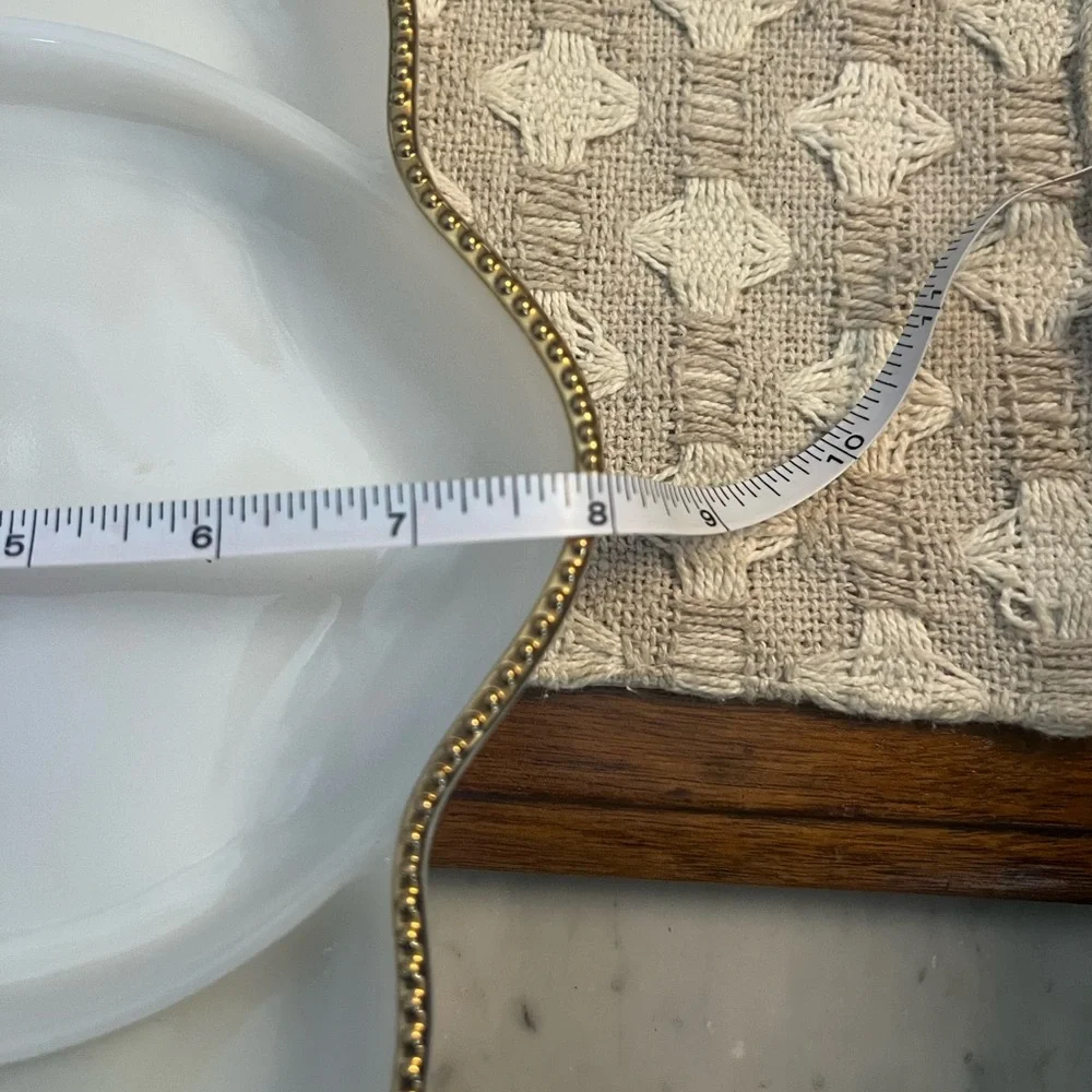 FIRE KING Milk Glass White & Gold‎ Divided Relish Dish Tray Approx. 11in. Wide